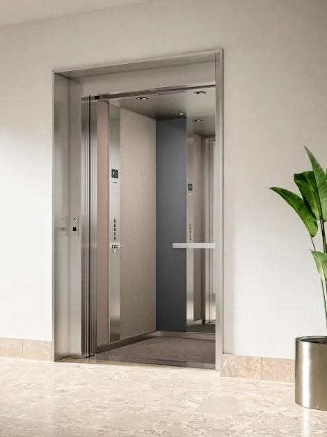 FUJI passenger elevator with open car